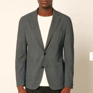 Men's Burberry Crepe Gray Casual Travel Blazer - Size 40R 50 EU NWT
